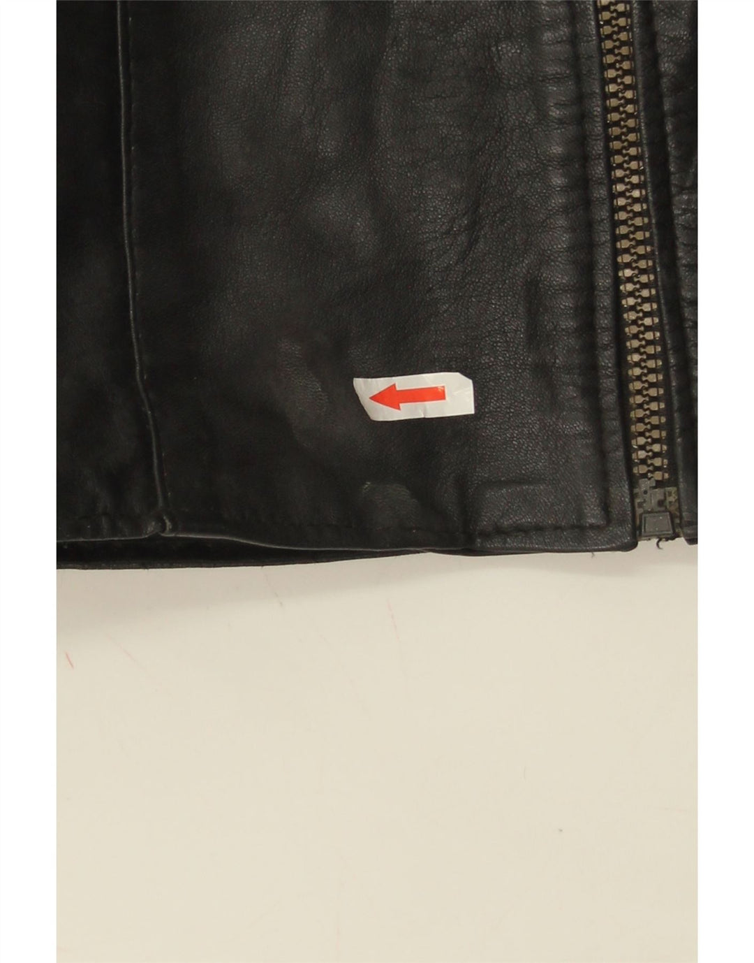 Colete de couro feminino vintage UK 10 pequeno preto