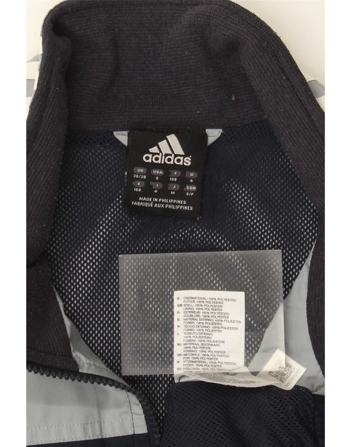 Adidas Mens Tracksuit Top Jacket UK 36/38 Pequeno Preto Colorblock Poliéster