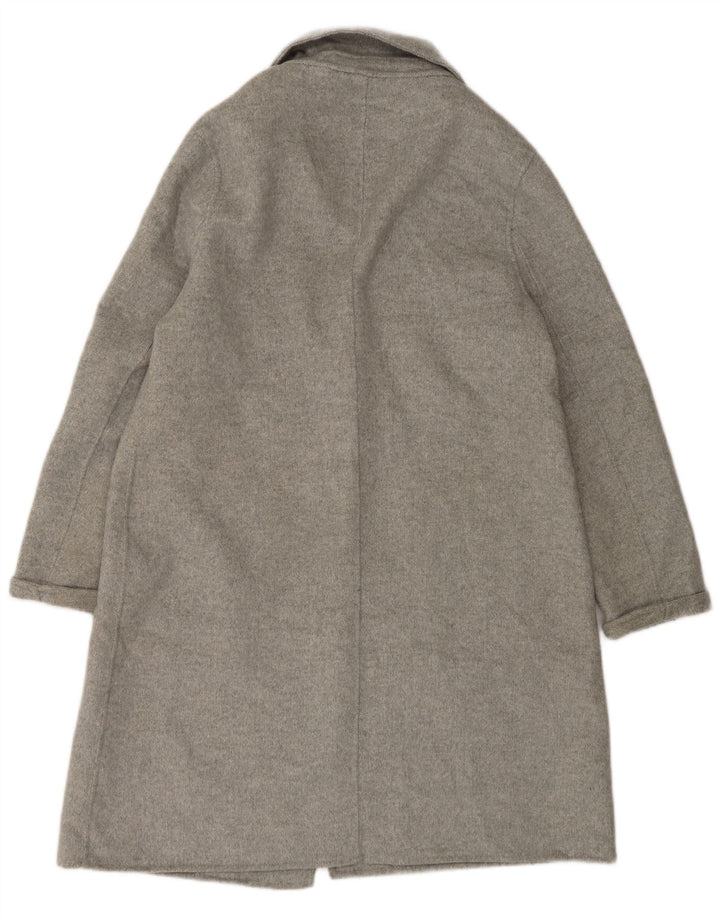 Sobretudo oversized feminino John Lewis Reino Unido 8 pequeno poliéster espinha de peixe cinza