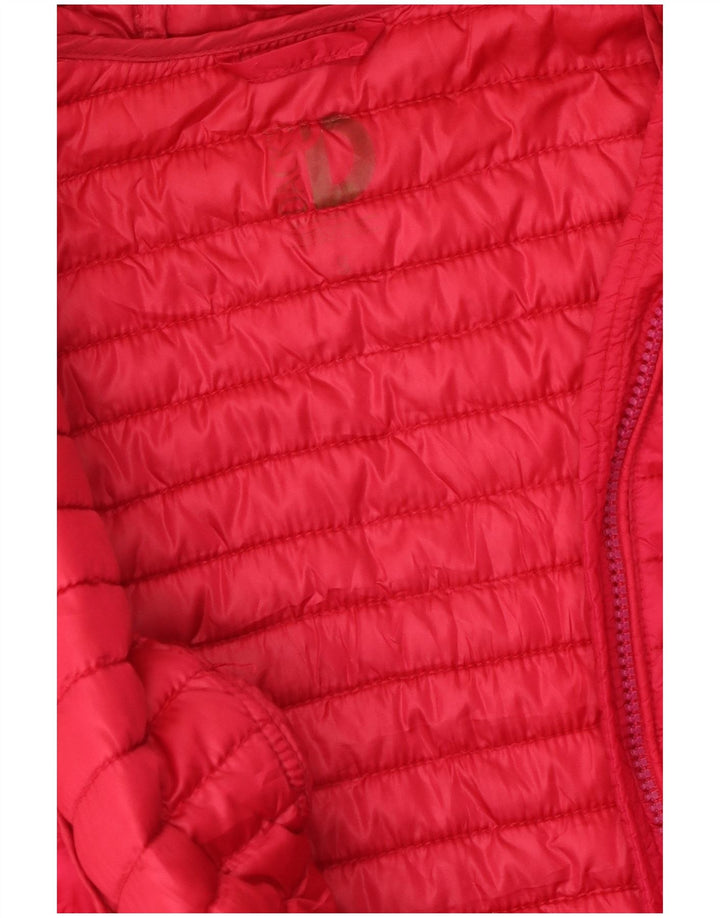 Jaqueta feminina acolchoada com capuz Dack's UK 10 pequena rosa
