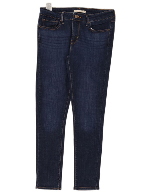 Calça jeans feminina Levi's 711 skinny W29 L28 azul marinho algodão