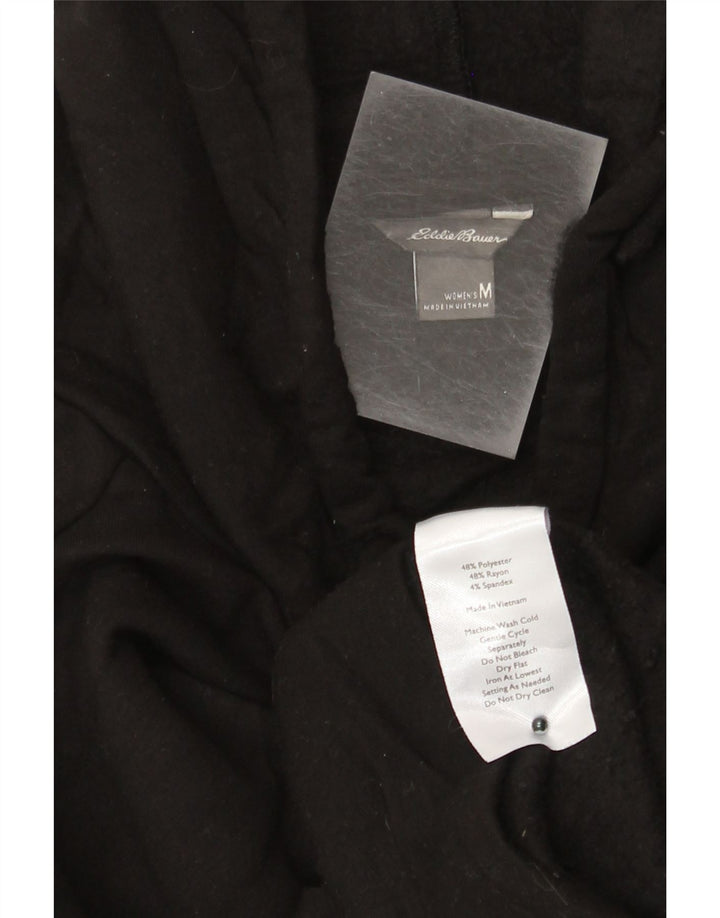 Jumper feminino Eddie Bauer com capuz e ajuste solto Reino Unido 14 poliéster preto médio