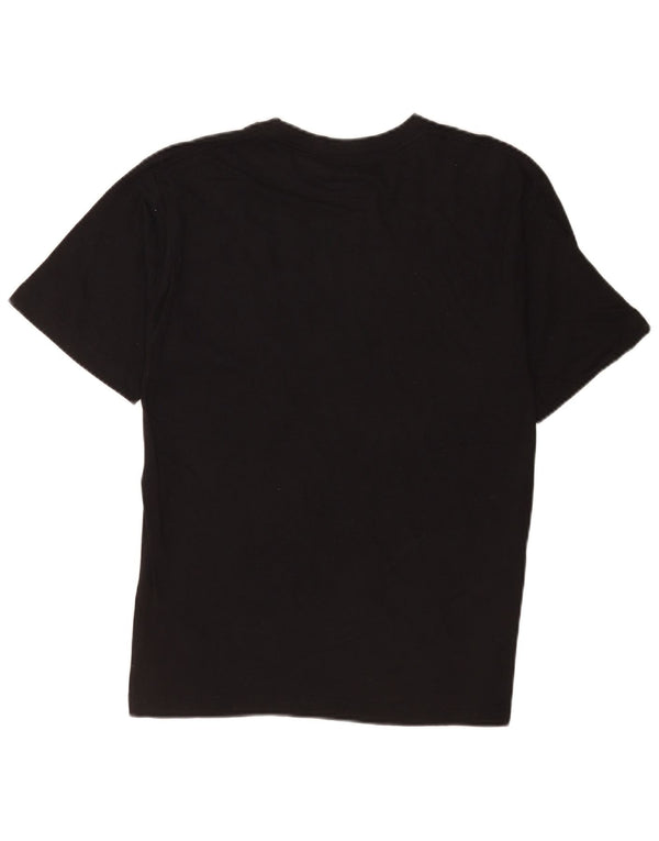 Reebok Mens T-Shirt Top Grande Algodão Preto