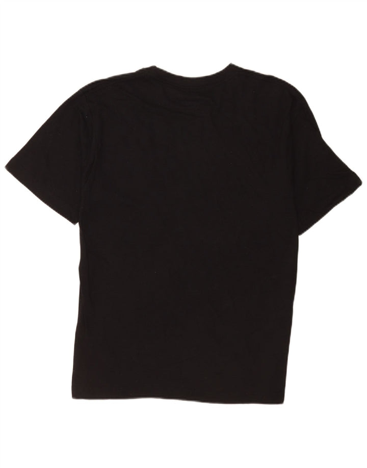 Reebok Mens T-Shirt Top Grande Algodão Preto