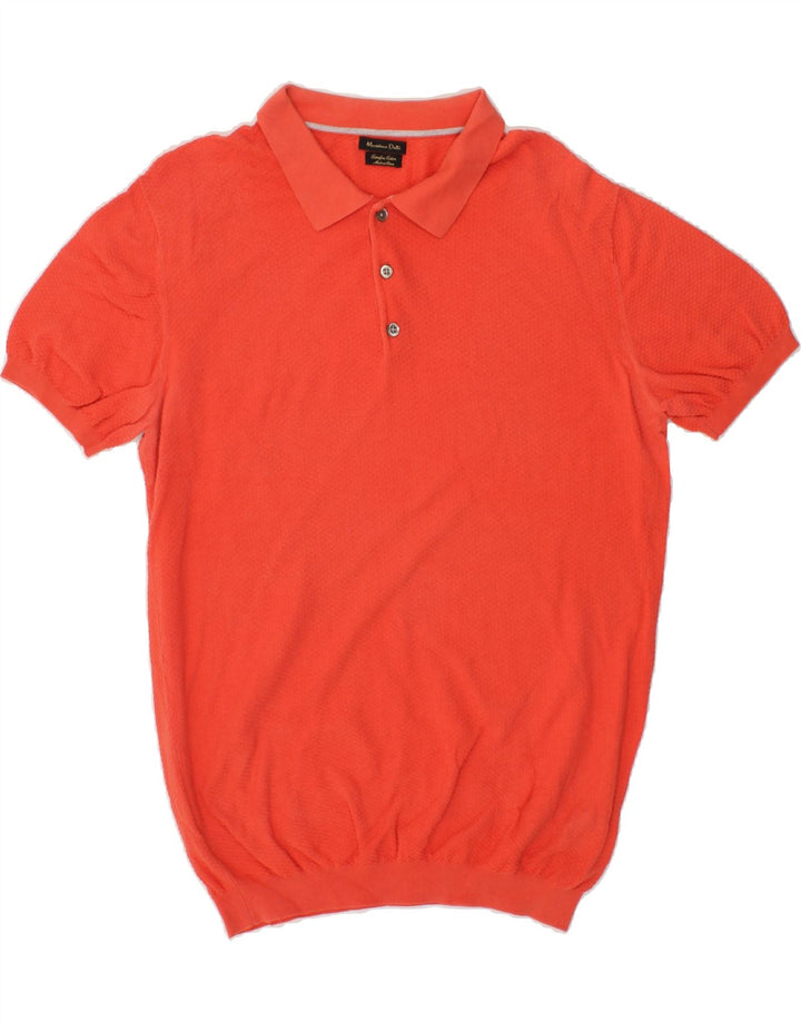MASSIMO DUTTI Womens Polo Shirt UK 18 XL Red Cotton Vintage Massimo Dutti and Second-Hand Massimo Dutti from Messina Hembry 