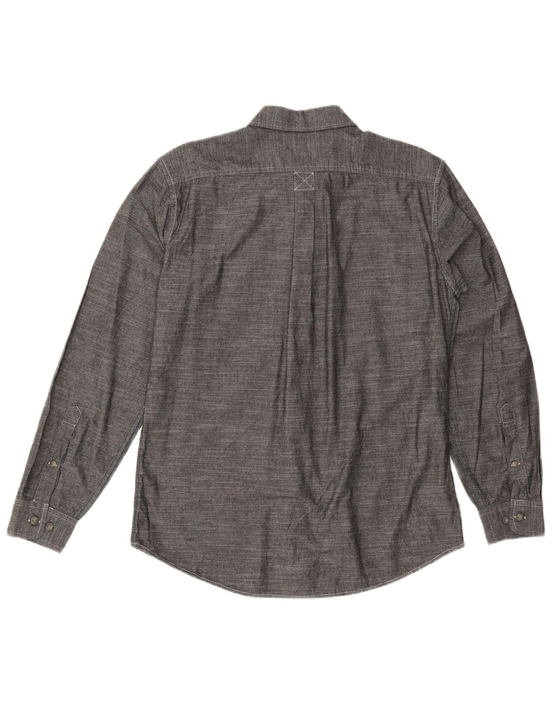 EDDIE BAUER Camisa masculina clássica de algodão cinza médio