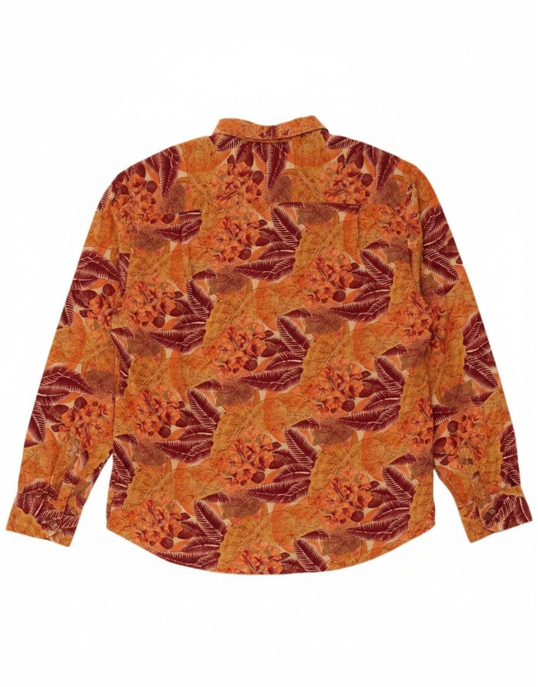 Camisa masculina Hunter grande rayon floral laranja
