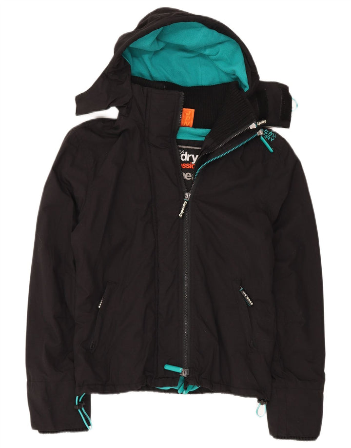 Jaqueta corta-vento feminina SUPERDRY UK 16 grande preta