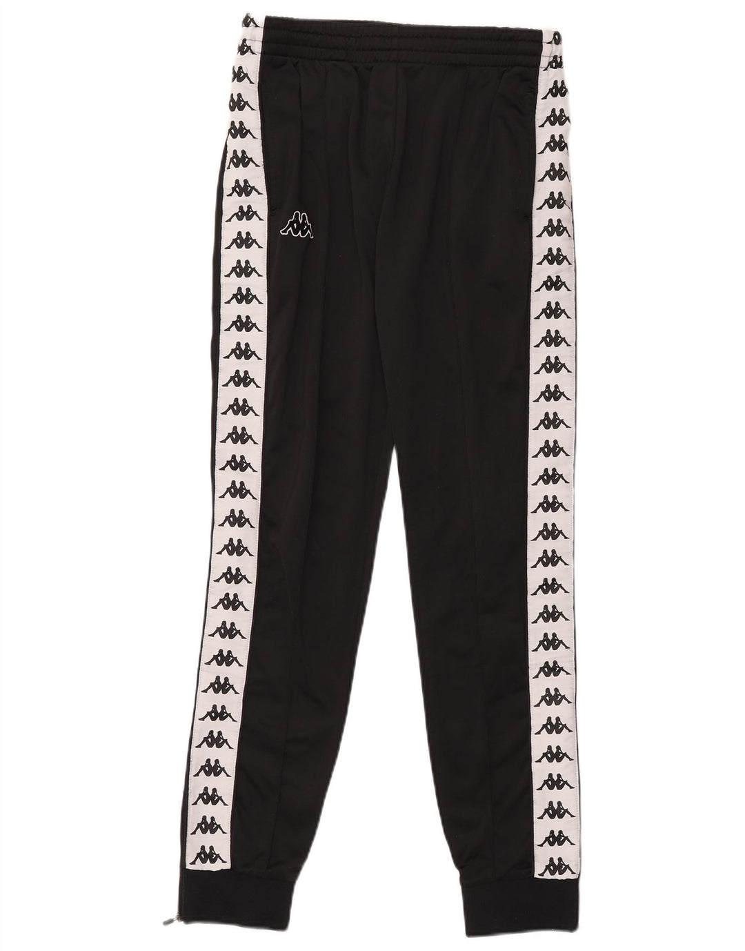 Kappa Mens Graphic Tracksuit Calças Joggers Médio Preto Poliéster