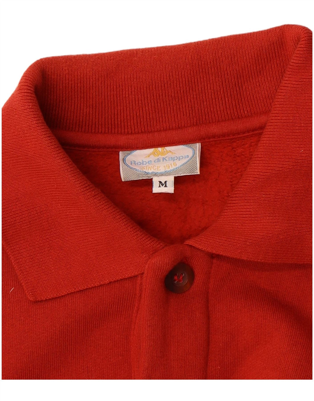 Kappa Mens Polo Neck Moletom Jumper Médio Vermelho