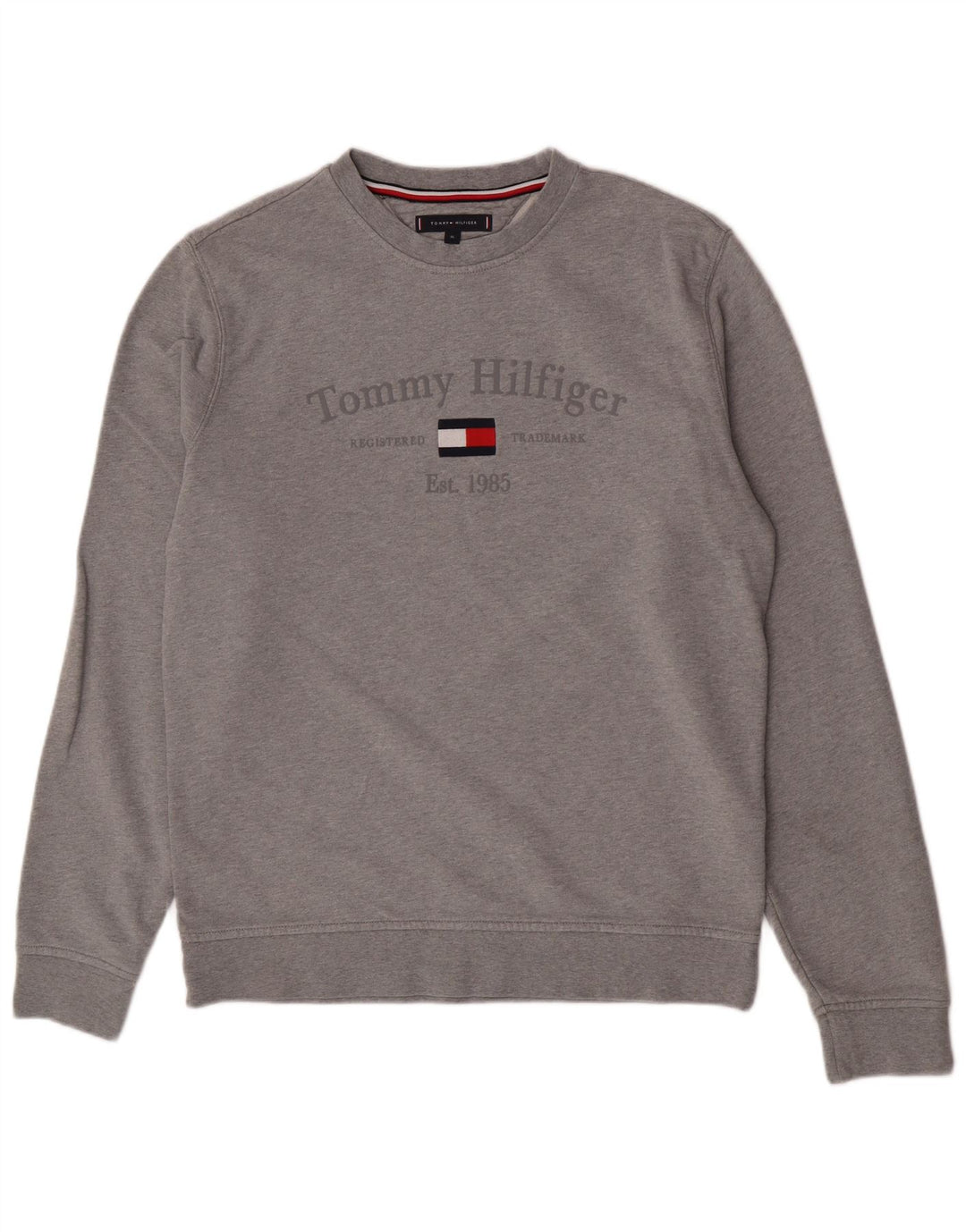 Tommy Hilfiger moletom gráfico masculino Jumper XL cinza algodão