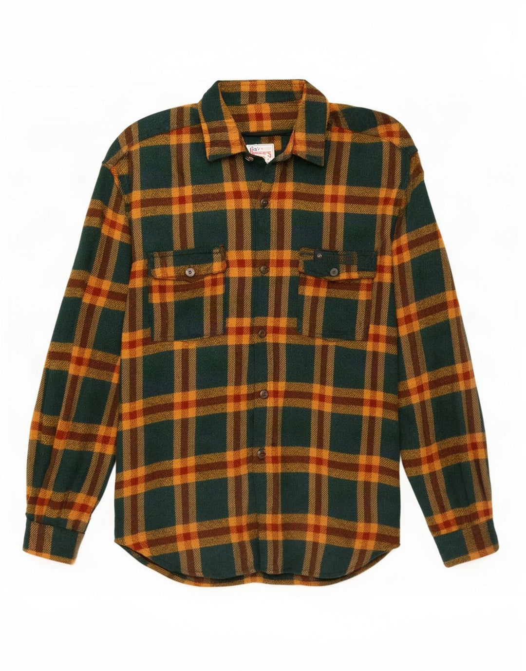 Roy Rogers Camiseta masculina de flanela grande xadrez verde