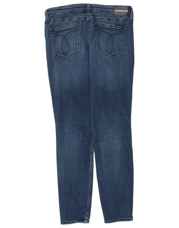 Calça jeans skinny feminina Calvin Klein W30 L27 azul marinho