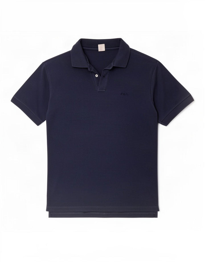 Camisa polo masculina Fila IT 50 algodão azul marinho médio