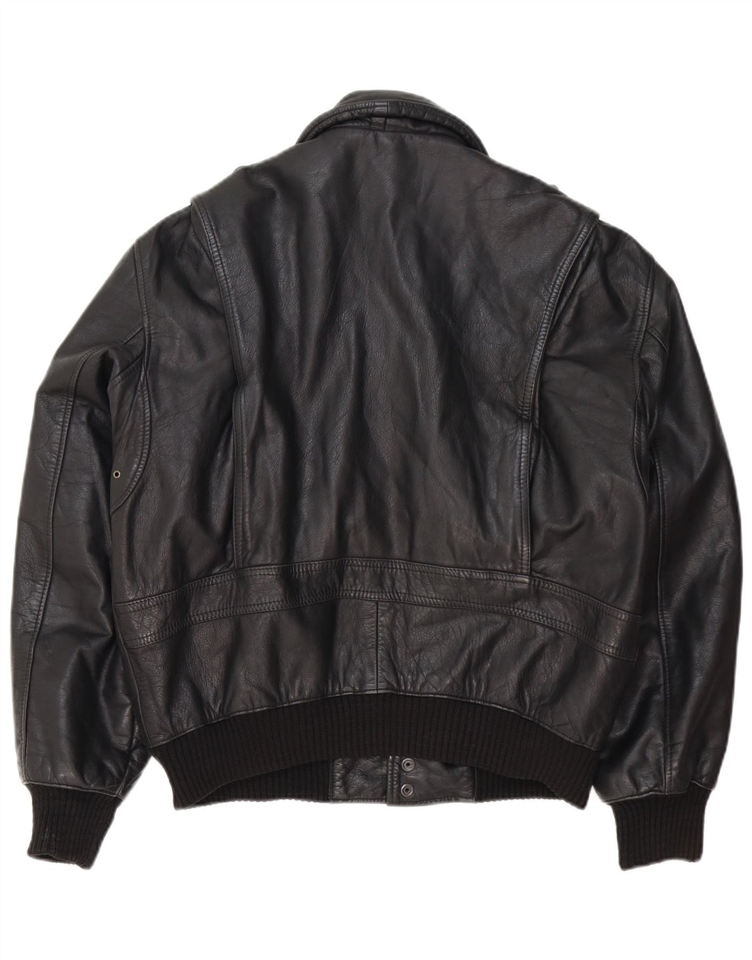 Jaqueta de couro militar masculina Forester IT 50 grande preta