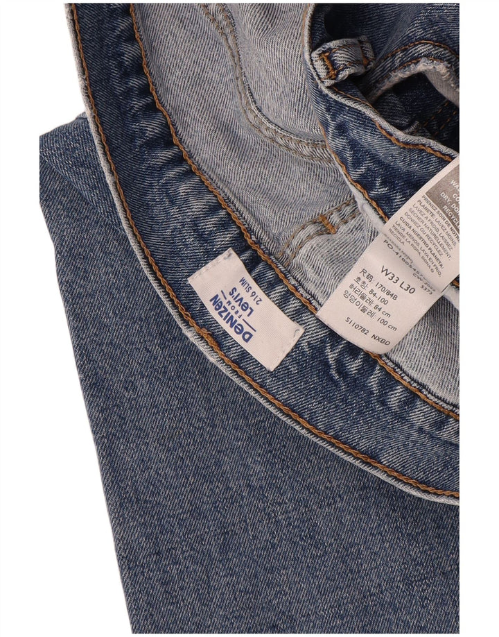 Calça jeans feminina Levi's Denizen Slim W33 L30 azul algodão