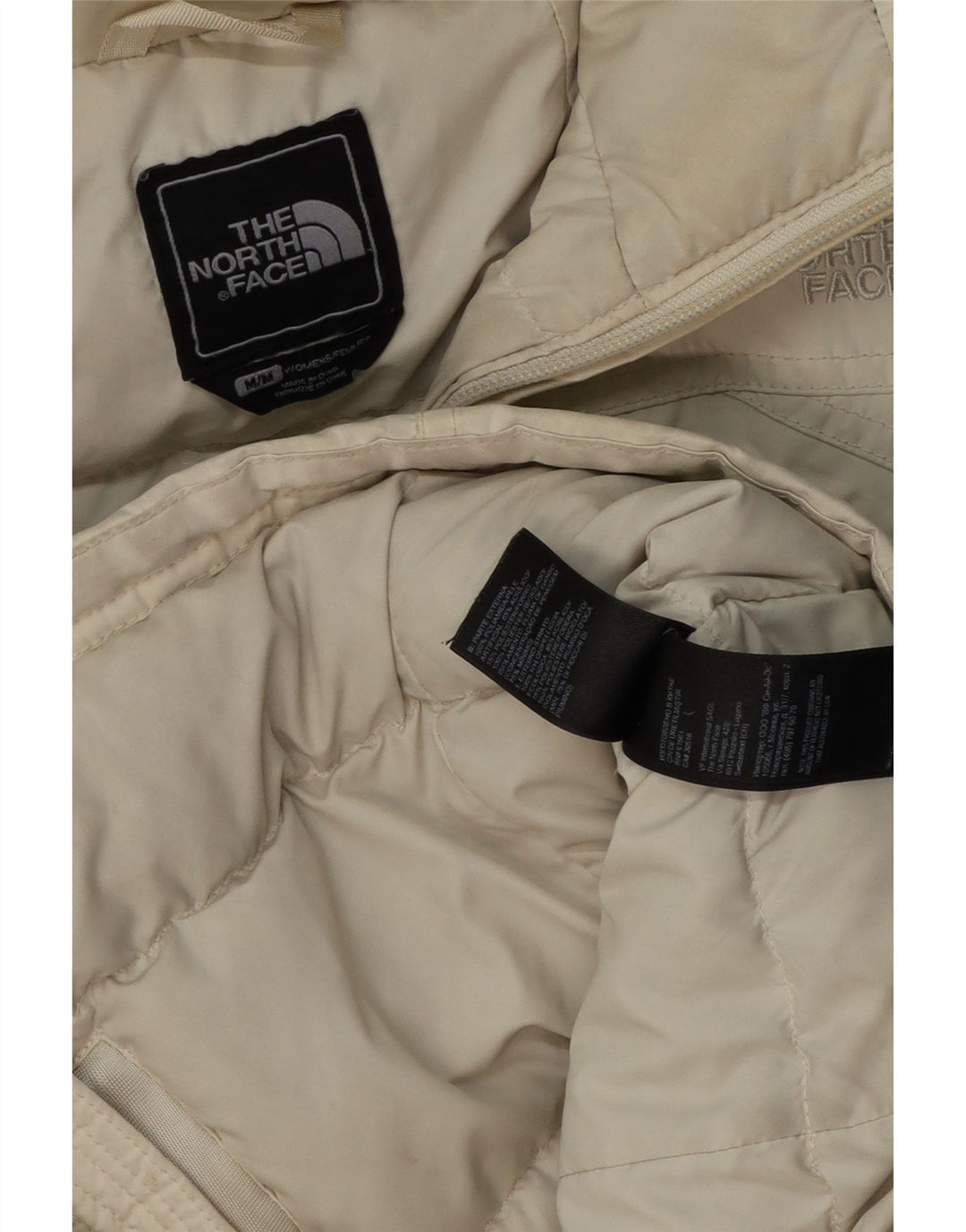 Jaqueta acolchoada com capuz feminina THE NORTH FACE UK 14 Médio Off White