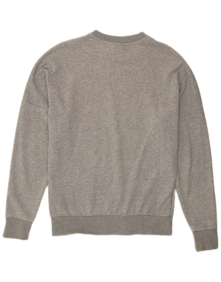 ADIDAS Mens Graphic Sweatshirt Jumper Pequeno Algodão Cinza