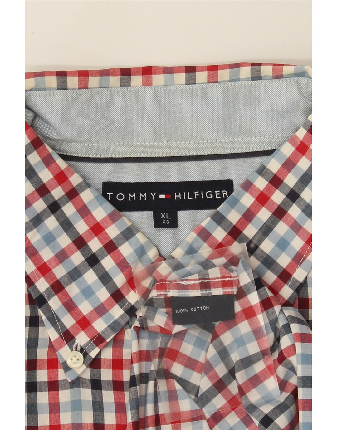 Camisa masculina Tommy Hilfiger XL algodão guingão multicolorido