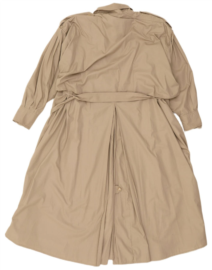 Trench Coat feminino vintage UK 14 poliéster bege médio