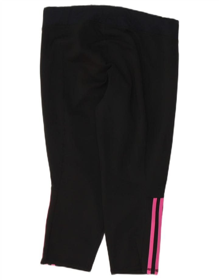 ADIDAS Womens Capri Leggings UK 16/18 Grande Preto