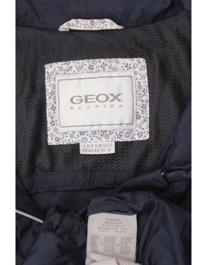 Jaqueta utilitária feminina Geox Respira UK 14 grande poliéster azul marinho