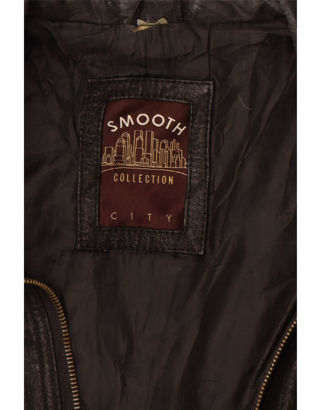 Jaqueta de couro masculina VINTAGE Reino Unido 40 grande couro preto colorblock