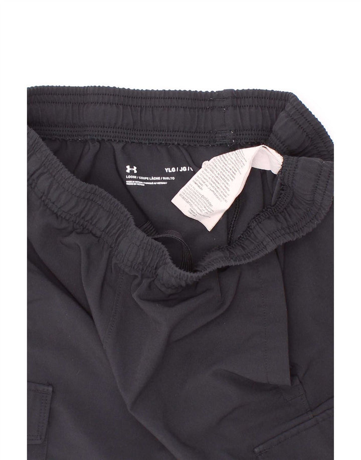 Under Armour Boys Cargo Sport Shorts 11-12 anos grande poliéster preto