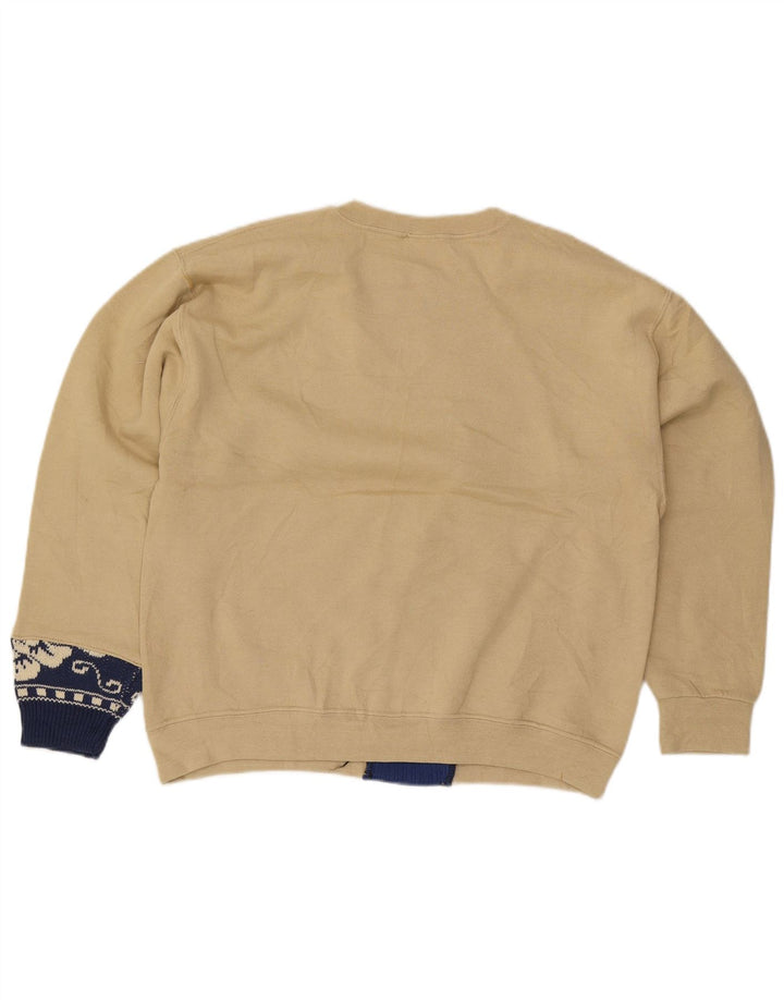 Russell Athletic feminino Dri-Power moletom jumper Reino Unido 14 médio bege