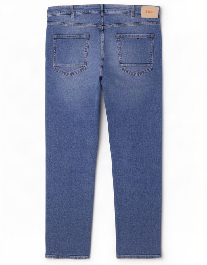 Hugo Boss Mens Straight Jeans W44 L32 Azul Algodão