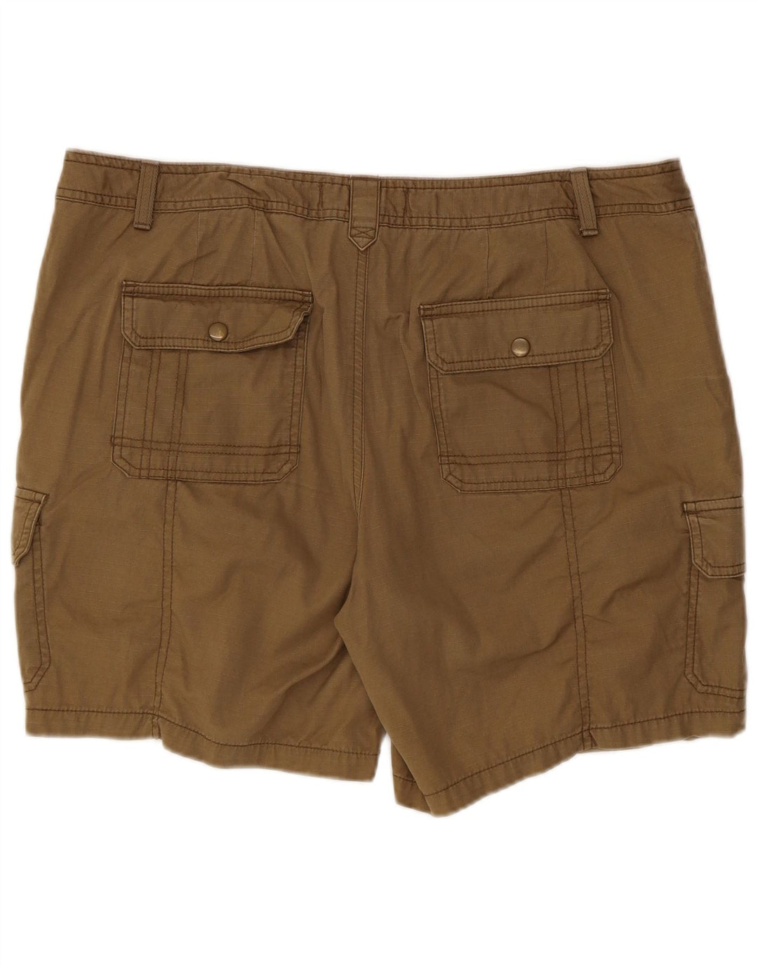 Shorts cargo feminino Eddie Bauer US 16 2XL W40 algodão cáqui