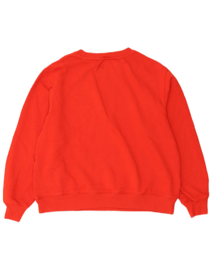 Suéter feminino Marks & Spencer com estampa solta e ajuste solto Reino Unido 12 médio vermelho