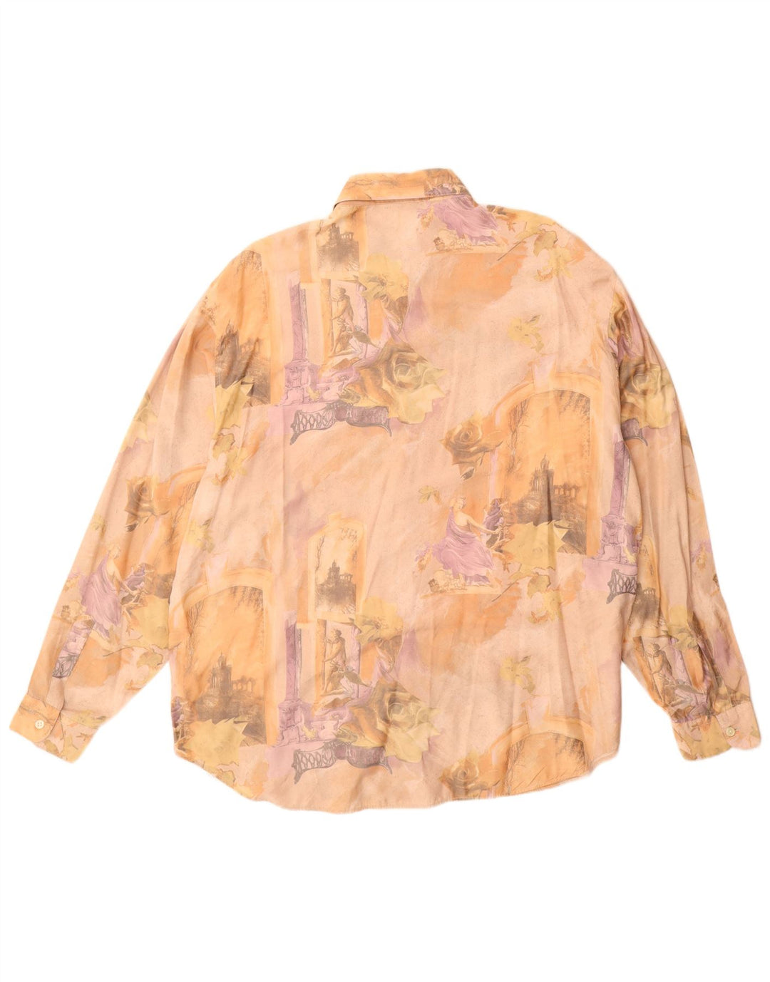 Camisa gráfica masculina Criver grande viscose bege