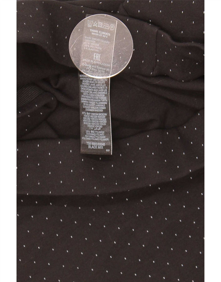 Saia lápis feminina Marks & Spencer Reino Unido 12 médio W30 viscose manchada preta