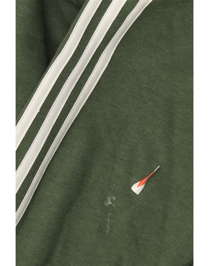 Adidas Mens Hoodie Jumper Médio Algodão Verde