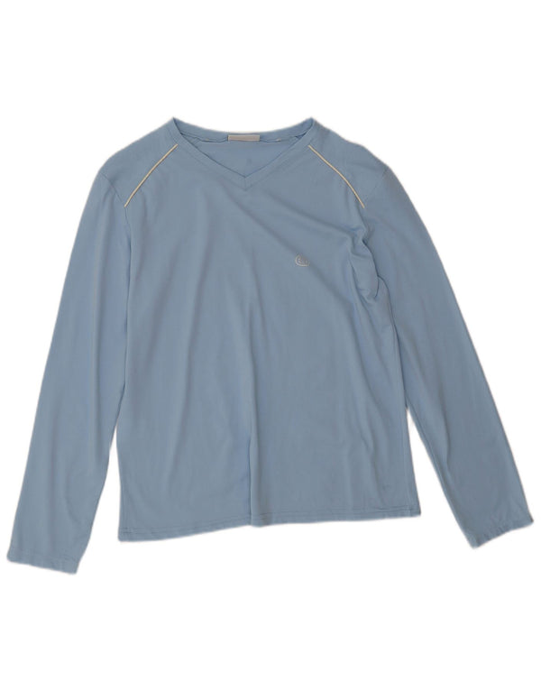 Top feminino Sergio Tacchini manga comprida IT 48 XL azul poliamida