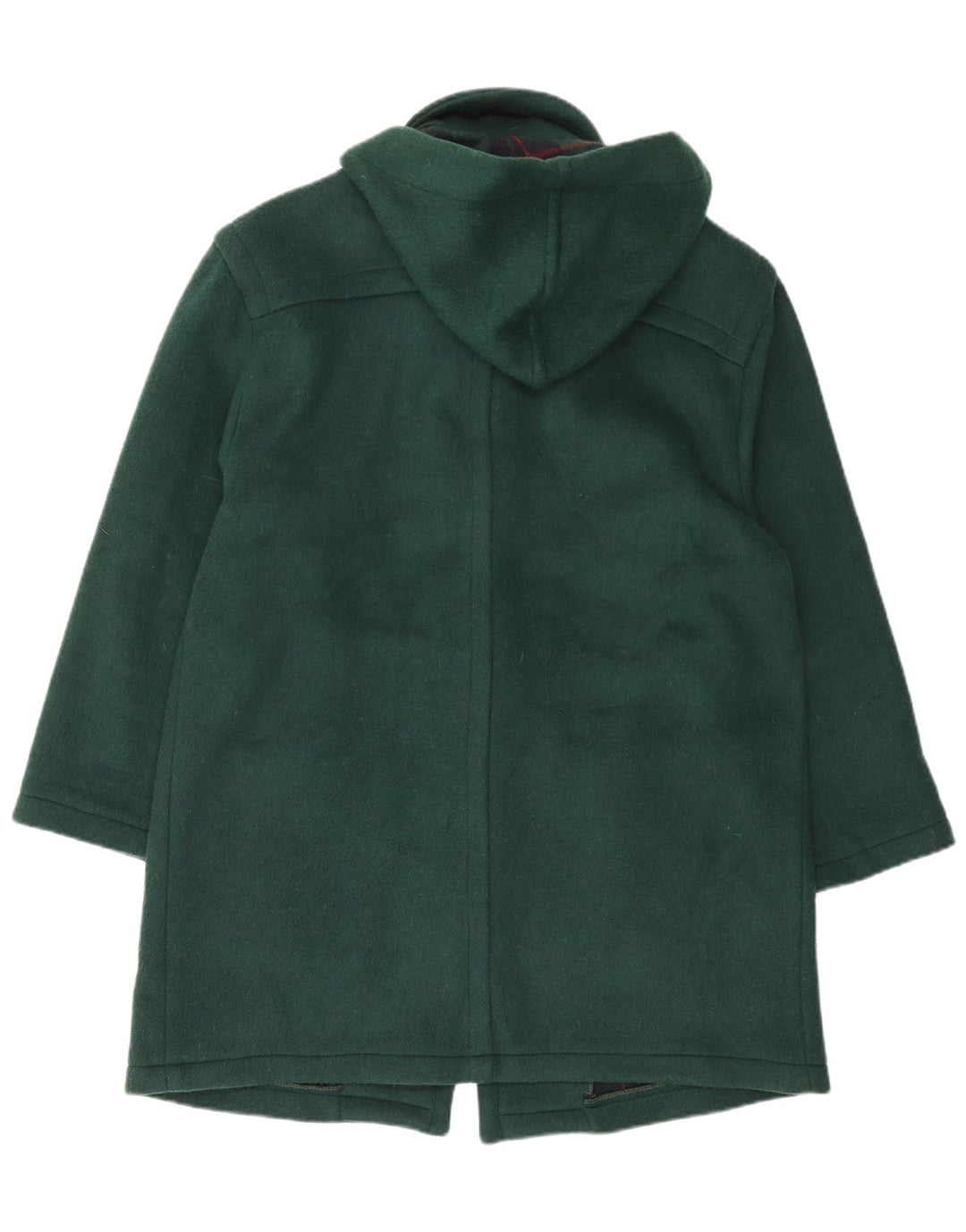 Casaco Duffle feminino vintage com capuz UK 16 verde grande