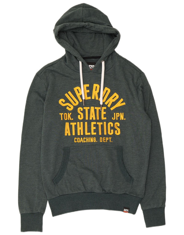 Superdry Mens Graphic Hoodie Jumper Médio Algodão Verde