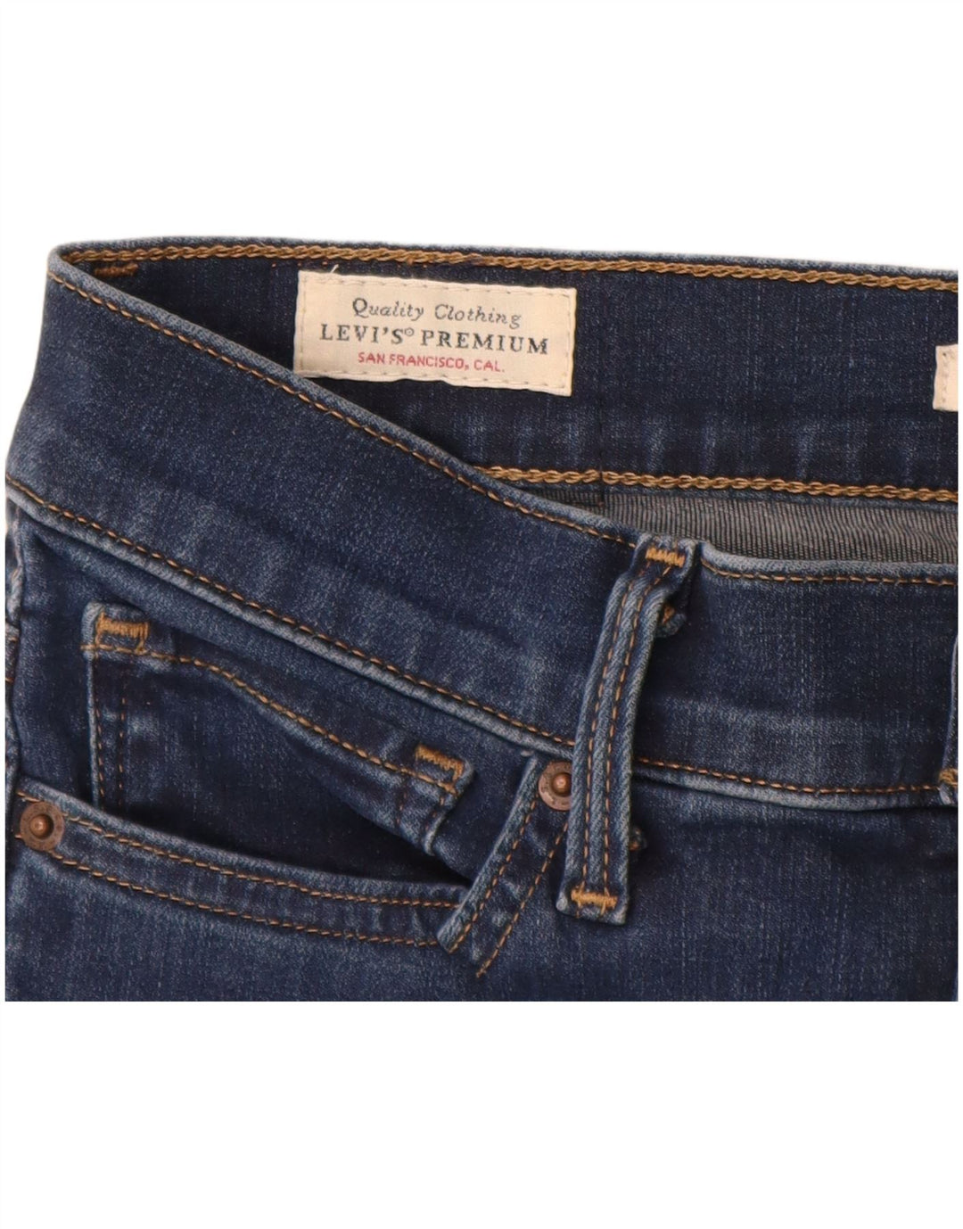 Jeans skinny feminino LEVI'S W27 L30 algodão azul
