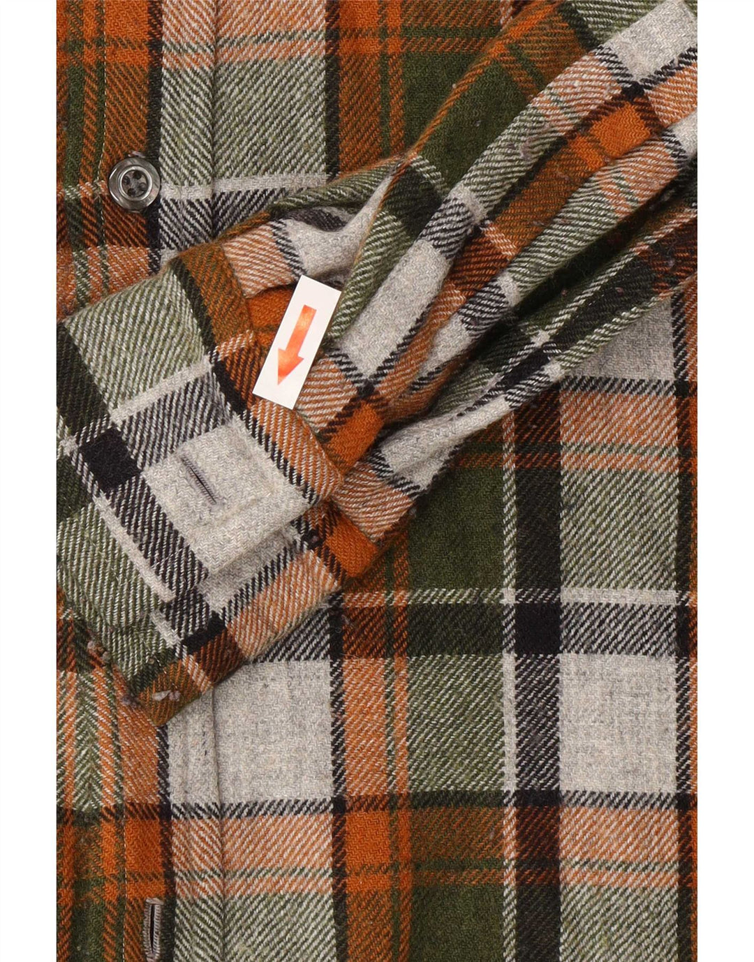 Camisa masculina vintage de flanela grande xadrez multicolorida