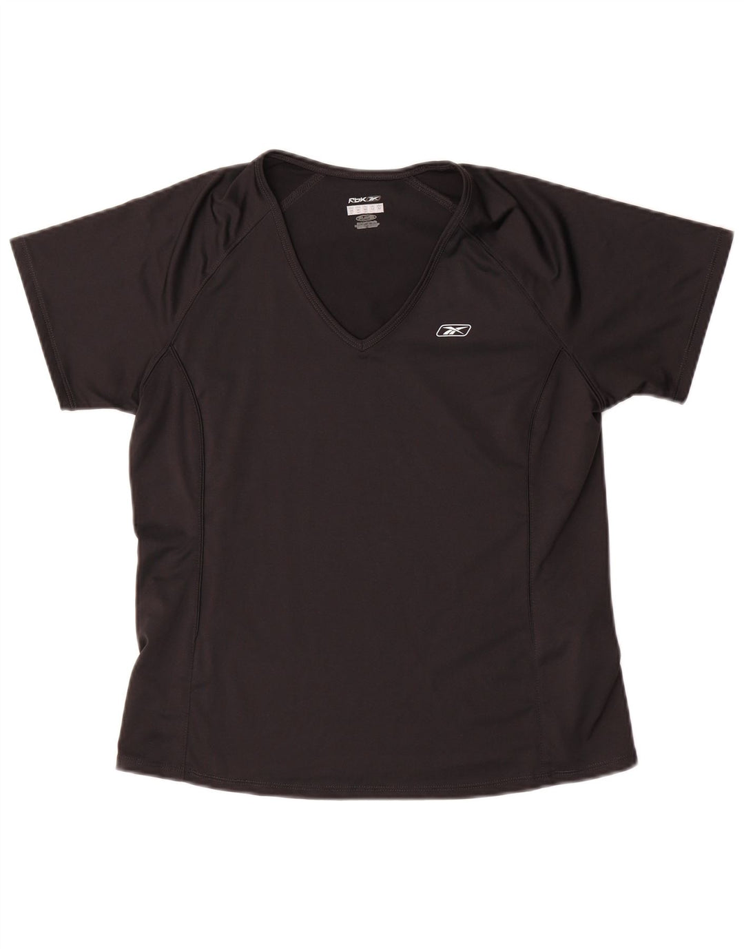 Camiseta feminina REEBOK UK 12 poliéster preto médio