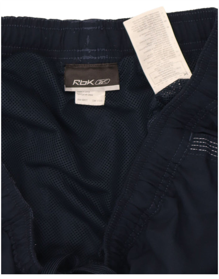 Shorts esportivos masculinos Reebok grande poliéster azul marinho
