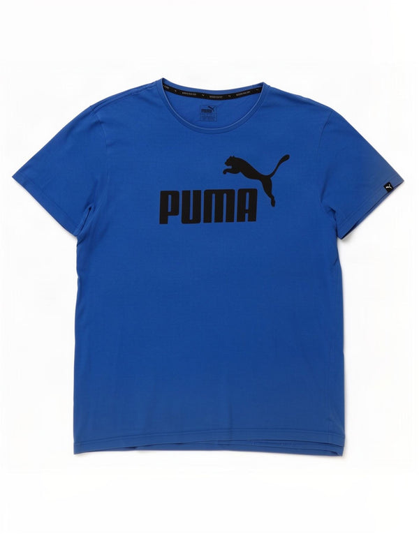Camiseta masculina gráfica Puma Top 2XL algodão azul