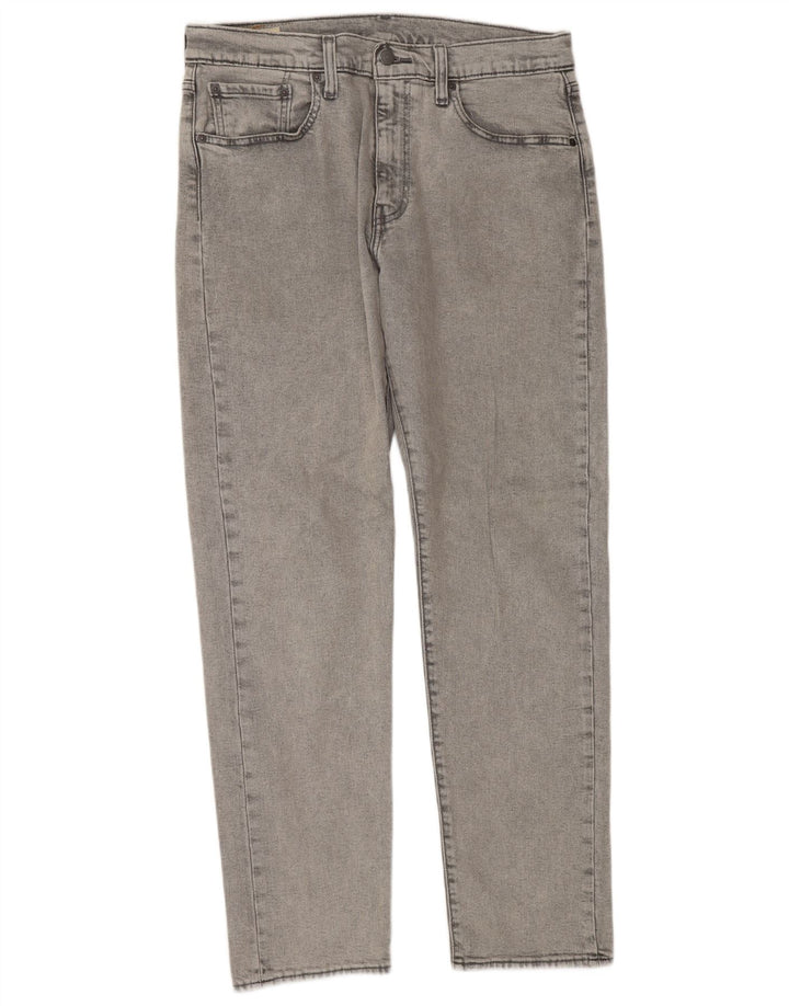 Calça jeans masculina Levi's 502 Tapered W33 L32 cinza algodão