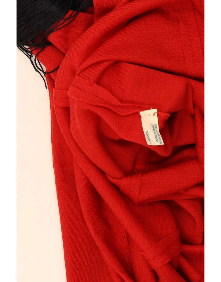 Avedon vestido feminino manga comprida bainha IT 44 lã vermelha média