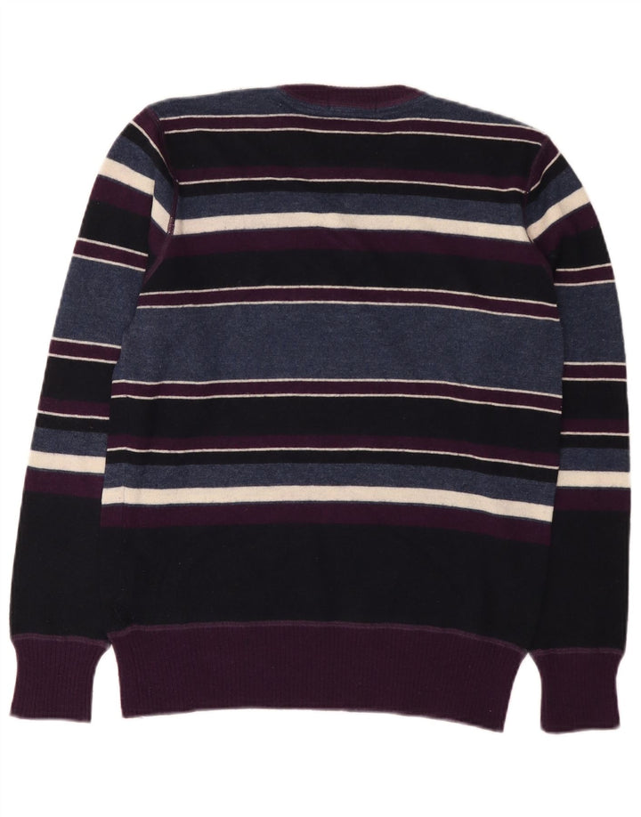 Suéter masculino North Sails com gola redonda, pequeno de lã listrada multicolorida
