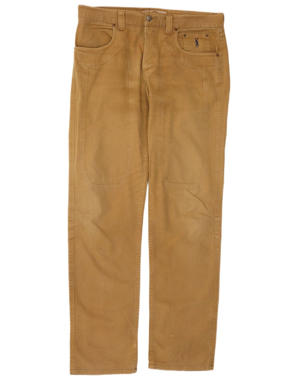 Jeans retos masculinos Jeckerson W36 L33 algodão bege