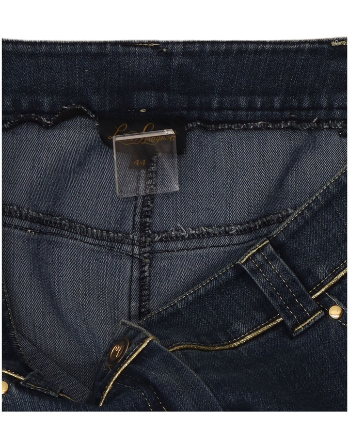 Saia jeans feminina Luisa Spagnoli IT 44 médio W28 algodão azul