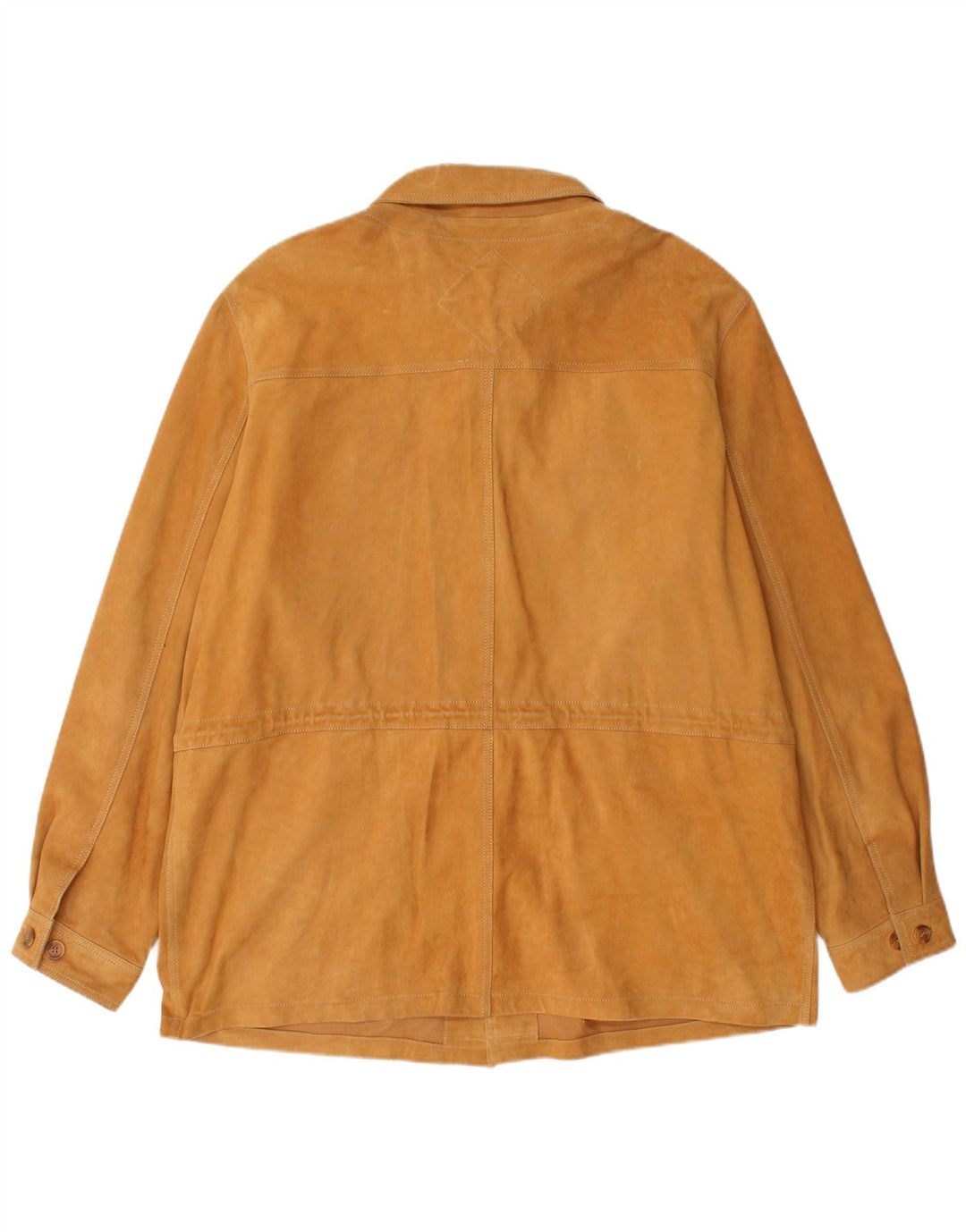 Jaqueta masculina de camurça WALBUSCH Reino Unido 42 XL couro marrom