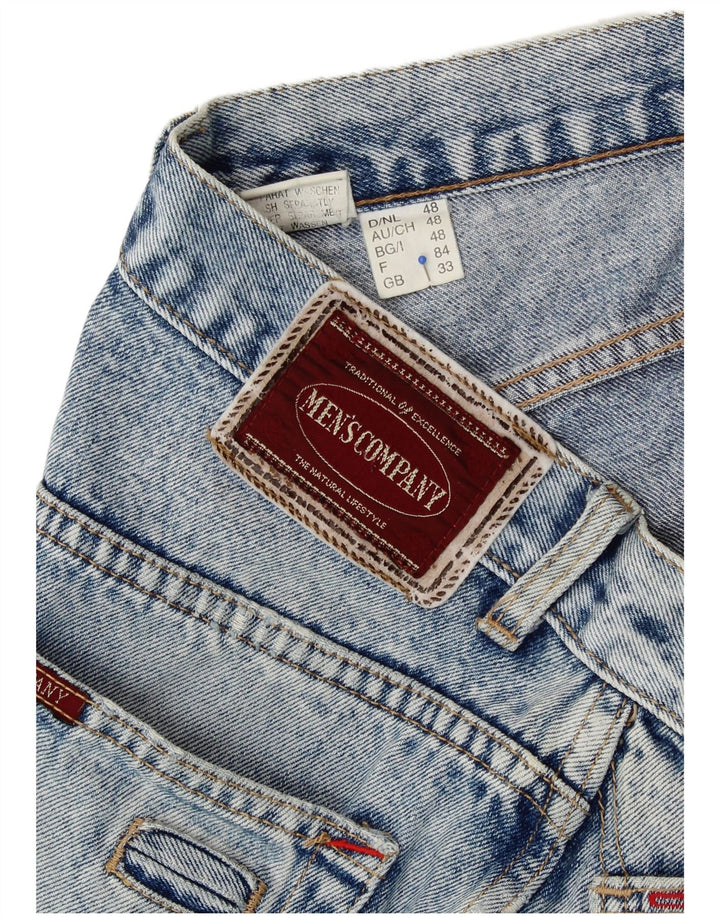 Jeans cônicos masculinos VINTAGE W33 L30 algodão azul